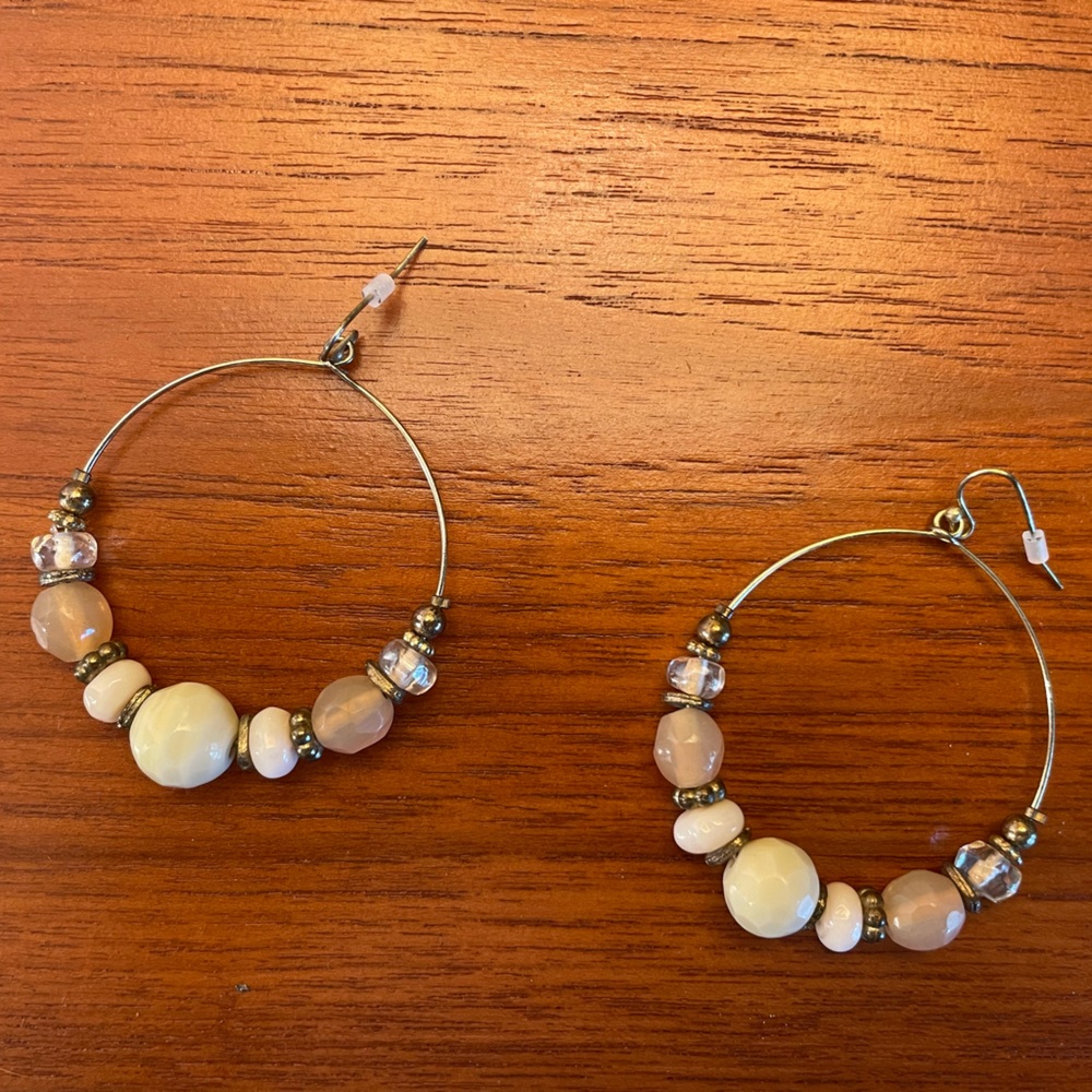 Beaded Boho Hoop Earrings
